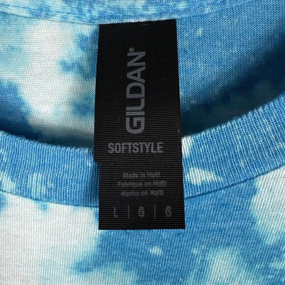 Women’s Dog Mom T Shirt “Fur Mama” Dog Lovers Blue Tye Dyed Shirt Adult Large - Picture 3 of 12